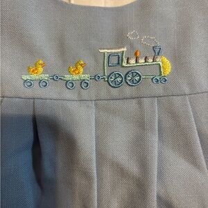 Starting Out Blue Outfit with Colorful Embroidery